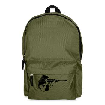 schütze schützin gewehr - Rucksack - Olivgrün - Vorne
