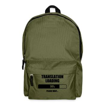 Dolmetscher / Übersetzer / Übersetzung / Job - Rucksack - Olivgrün - Vorne