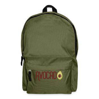 Trendy Yummy Avocado Grunge Style Text - Rucksack - Olivgrün - Vorne