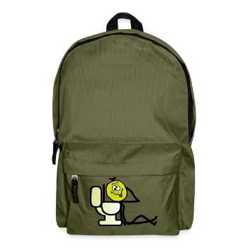 Kranke Figur & Toilette - Zum Kotzen... - Rucksack - Olivgrün - Vorne