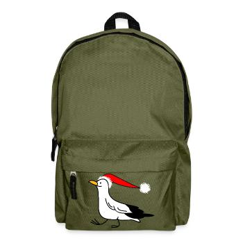 Christmas seagull - Backpack - olive green - Front