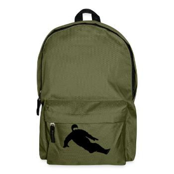 Wintersport - Snowboarder - Rucksack - Olivgrün - Vorne
