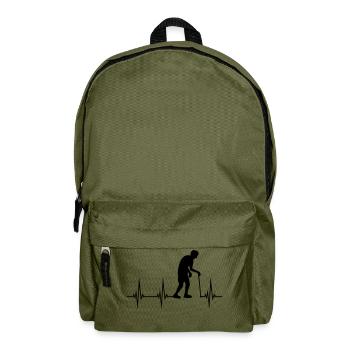 Opa Herzschlag EKG - Rucksack - Olivgrün - Vorne