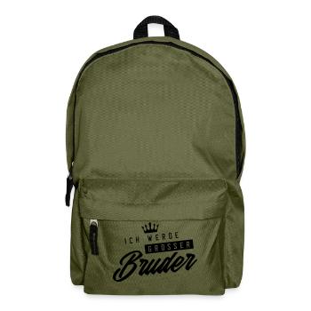 ich werde grosser bruder krone - Rucksack - Olivgrün - Vorne