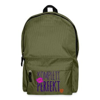 KOMPLETT unPERFEKT - Rucksack - Olivgrün - Vorne