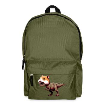 Hamster Dino T-Rex Mythical Creature Fantasy Creature - Backpack - olive green - Front