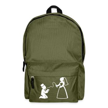 Brautpaar Ehe Paar Peitsche Hochzeit - Rucksack - Olivgrün - Vorne