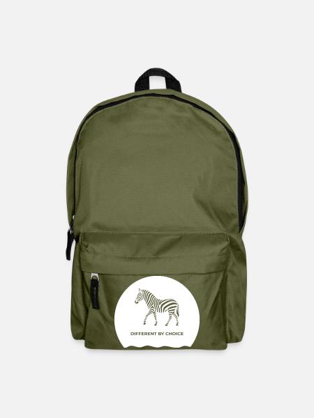 Different by Choice Zebra-Shirt - Rucksack - Olivgrün