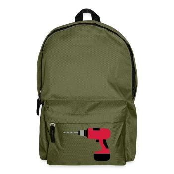 A cordless drill - Backpack - olive green - Front