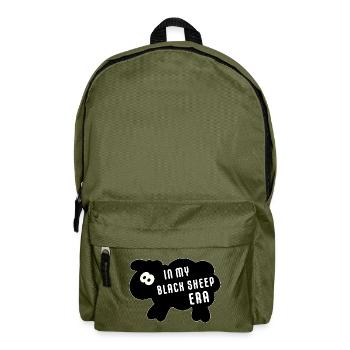 In My Black Sheep Era – Minimalistischer Spruch - Rucksack - Olivgrün - Vorne