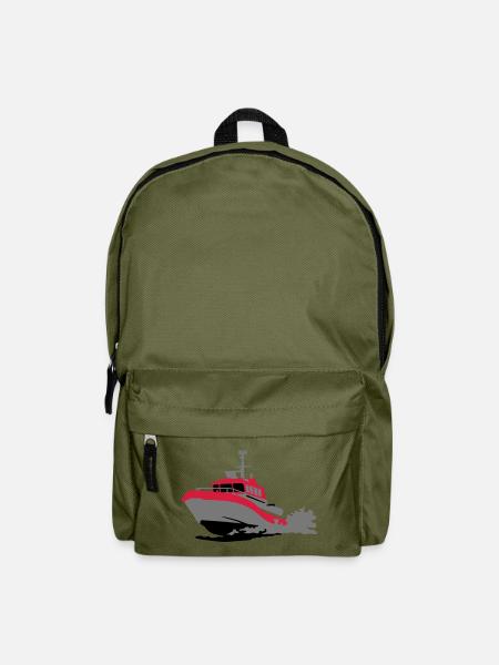 Motorboot - Rucksack - Olivgrün