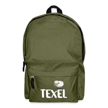 Schaf Texel (bunte Version) - Rucksack - Olivgrün - Vorne