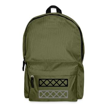 Zaun Gitter Muster Rahmen - Rucksack - Olivgrün - Vorne