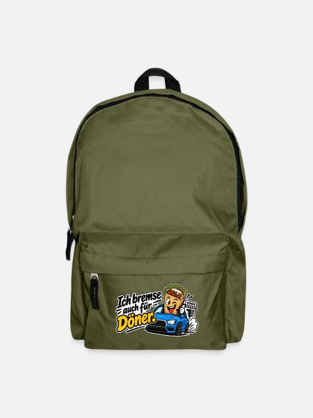 Ich bremse auch für Döner - Rucksack - Olivgrün