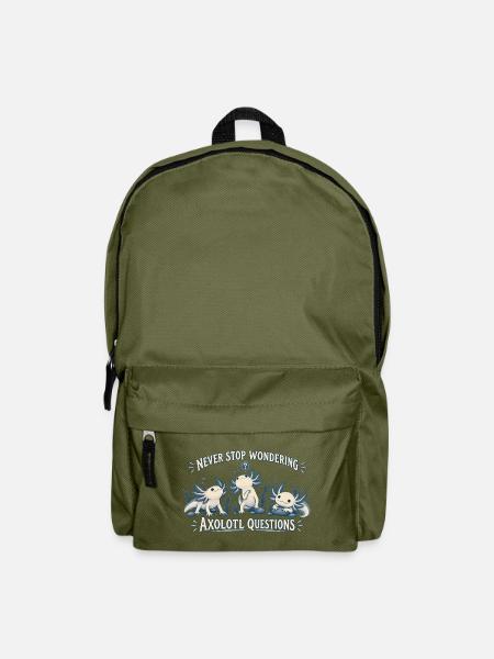 Axolotl Fragen - Rucksack - Olivgrün