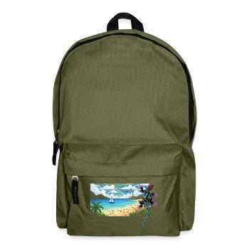 Eidechse - Rucksack - Olivgrün - Vorne