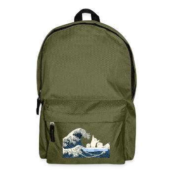 Help Eisbären T-Shirt - Rucksack - Olivgrün - Vorne