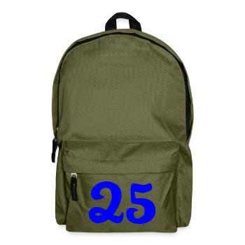 25. 25 ANS. 25e ANNIVERSAIRE. ANNIVERSAIRE 25 ANS. - Sac à dos - vert olive - Devant