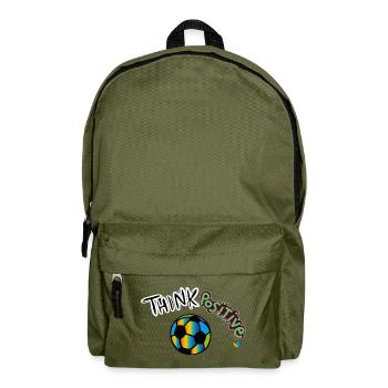 Think Positive Fußball - Rucksack - Olivgrün - Vorne