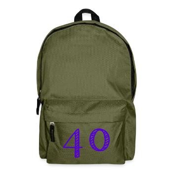 40. 40 ANS. 40e ANNIVERSAIRE. ANNIVERSAIRE 40 ANS. - Sac à dos - vert olive - Devant