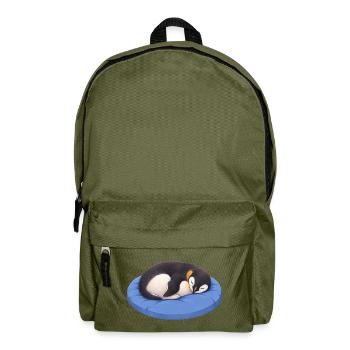 Süßer Cartoon Pinguin Schlafen Kuscheln - Rucksack - Olivgrün - Vorne