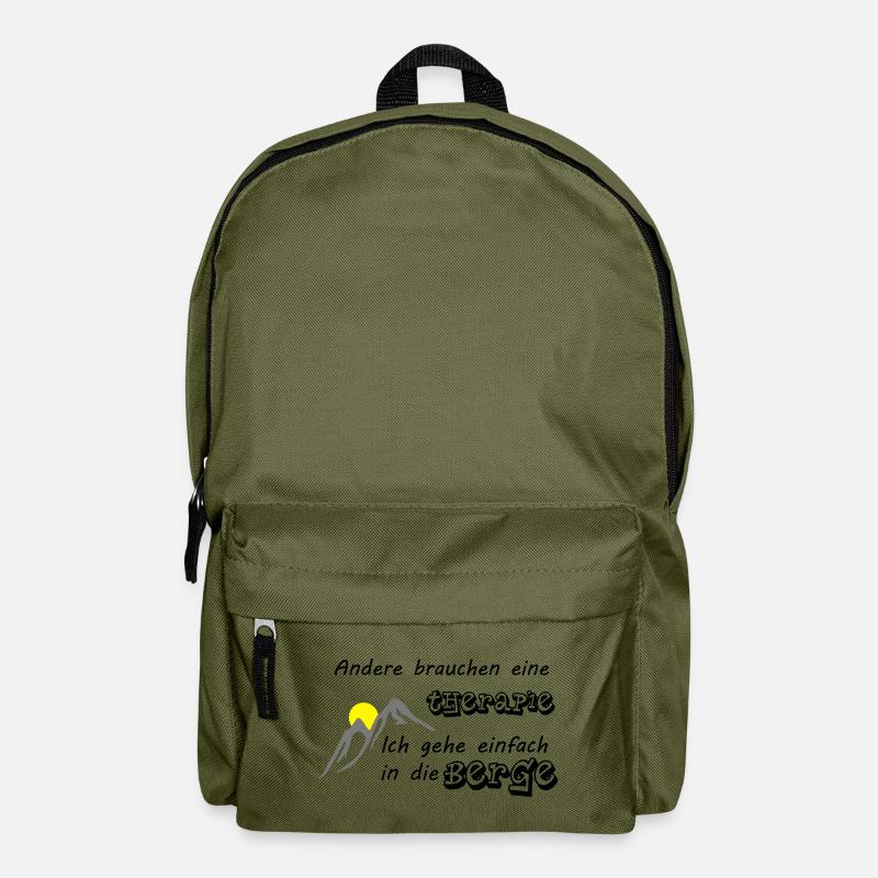 Berge Therapie - Rucksack - Olivgrün