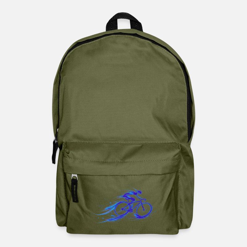 Cycliste Vélo Rapide Bleu - Sac à dos - vert olive