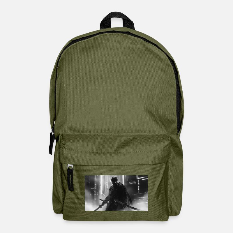 Urbaner Samurai im schwarzen Schatten - Rucksack - Olivgrün