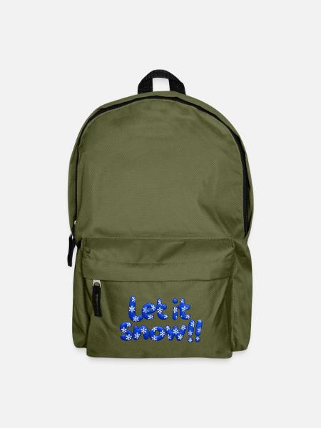 Lass es schneien - Rucksack - Olivgrün