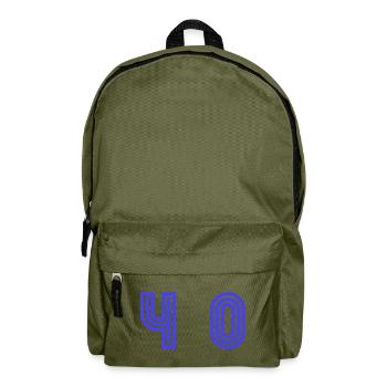 40. 40 ANS. 40e ANNIVERSAIRE. ANNIVERSAIRE 40 ANS. - Sac à dos - vert olive - Devant