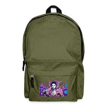 Neonritter mit Herzschild - Rucksack - Olivgrün - Vorne