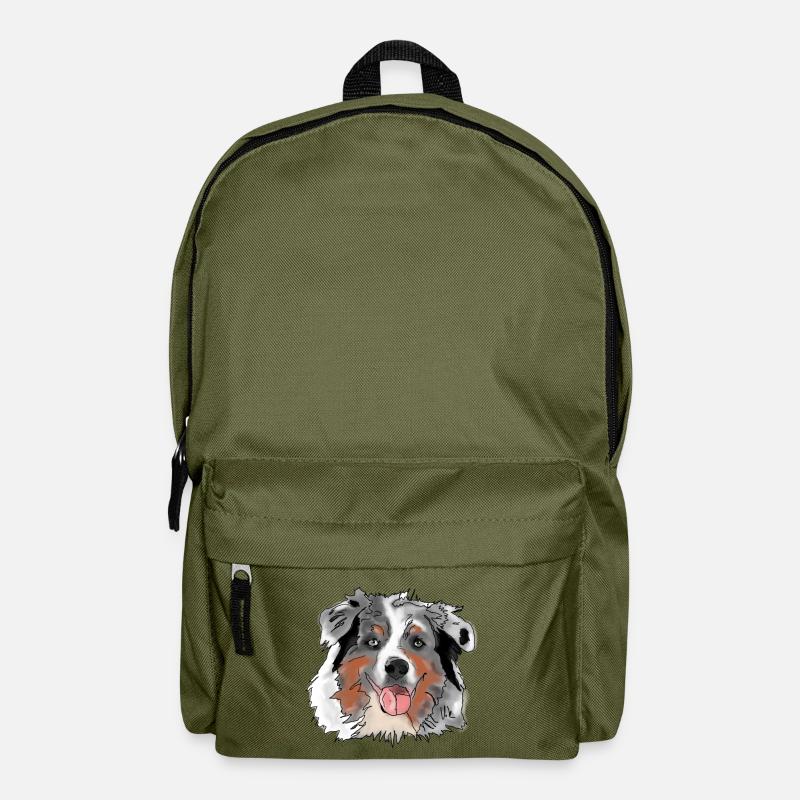 Australian Shepherd - Backpack - olive green