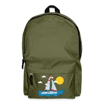 Sailing on the sea - Backpack - olive green - Front