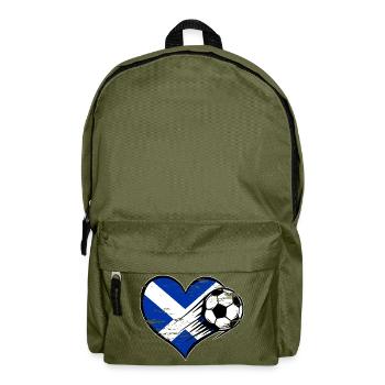 Scotland flag football with heart used - Backpack - olive green - Front