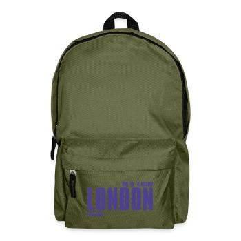 London Bold Typo Purple - Backpack - olive green - Front