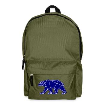 Eisbär Polar Bär Polygon Symbol - Rucksack - Olivgrün - Vorne
