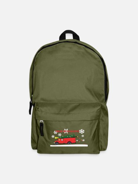 Feuerwehr Weihnachtsbaum Truck - Rucksack - Olivgrün