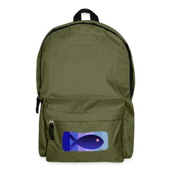 SARDINE. FISH. APRIL FOOL. EASTER. SEA - Backpack - olive green - Front