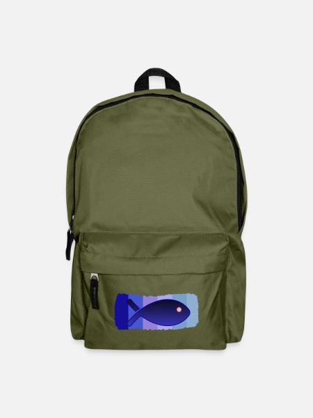 SARDINE. FISCH. APRILSCHERZ. OSTERN. MEER - Rucksack - Olivgrün