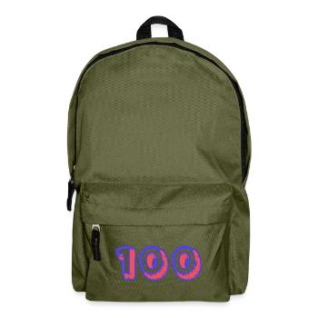 100. 100 JAHRE. 100-JÄHRIGES JUBILÄUM. GEBURTSTAG 100 - Rucksack - Olivgrün - Vorne