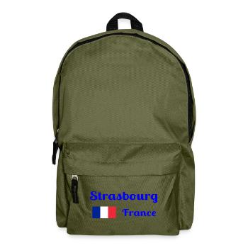 Strasbourg France- Stylish prints - Backpack - olive green - Front