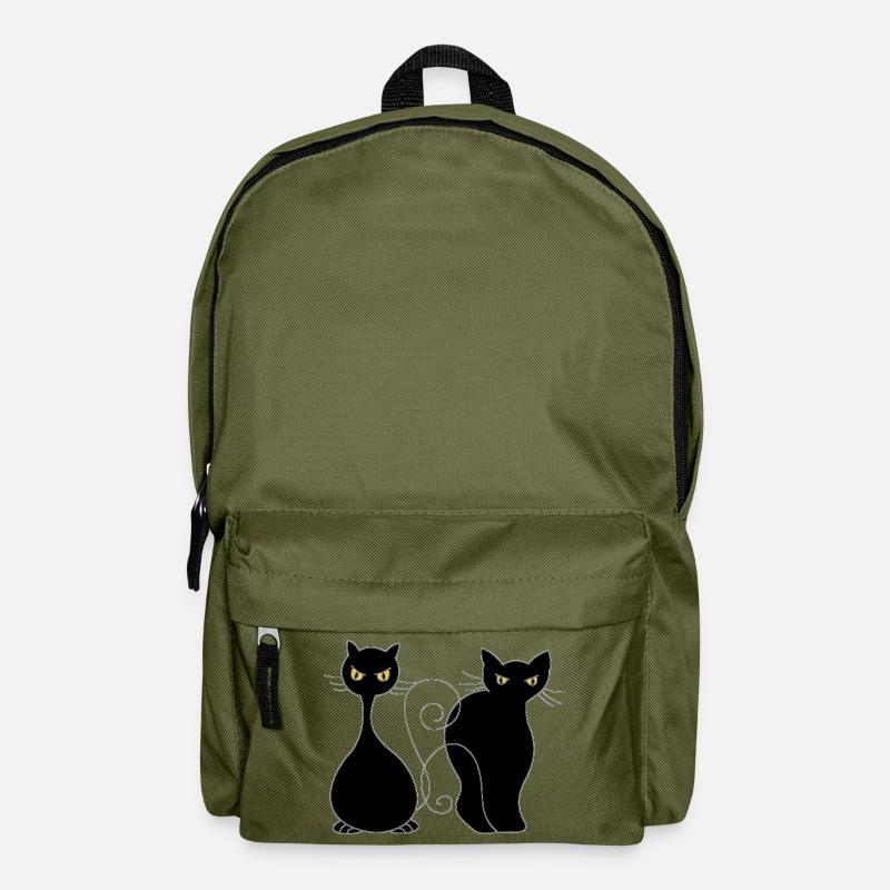 Katzen - Rucksack - Olivgrün