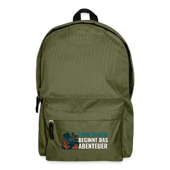 Tauchen Unter Wasser beginnt das Abenteuer. - Rucksack - Olivgrün - Vorne