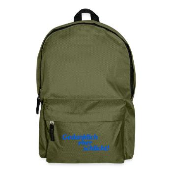 Gedanklich eher schlicht! - Rucksack - Olivgrün - Vorne