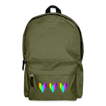 PAPA. VATERTAG. ALLES GUTE ZUM GEBURTSTAG, PAPA. HERZ - Rucksack - Olivgrün - Vorne