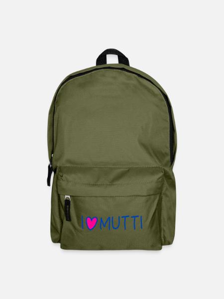Mama I love Mutti Spruch Muttertag - Rucksack - Olivgrün