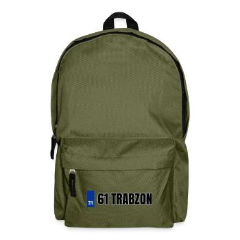 61 Trabzon Kennzeichen | Türkisches Kennzeichen - Rucksack - Olivgrün - Vorne