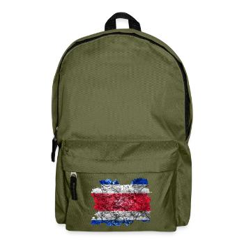Costa Rica vintage flag - Backpack - olive green - Front