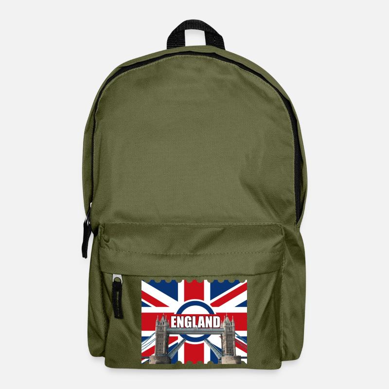 England Flag Tower Bridge - Backpack - olive green
