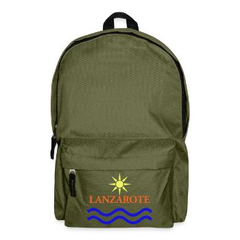 Lanzarote Sun and Waves Design - Backpack - olive green - Front